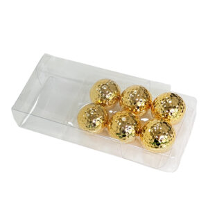 Golden golf ball PVC box