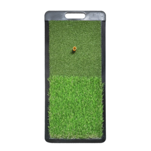2 in 1 Non-slip Rubber Soled Golf Hitting Mat with handle