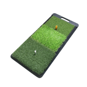 3 in 1 Non-slip Rubber Soled Golf Hitting Mat with handle